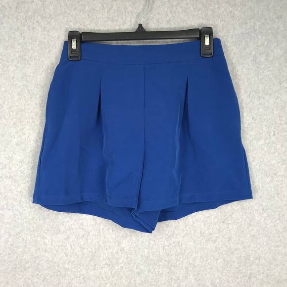 Sincerely‎ Jules Shorts Medium Blue Pleated Corp Career Preppy Academia Dressy - Picture 1 of 10